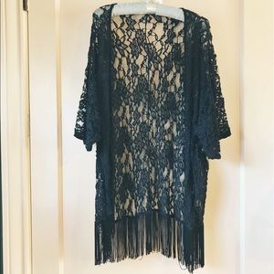 Black Lace Kimono